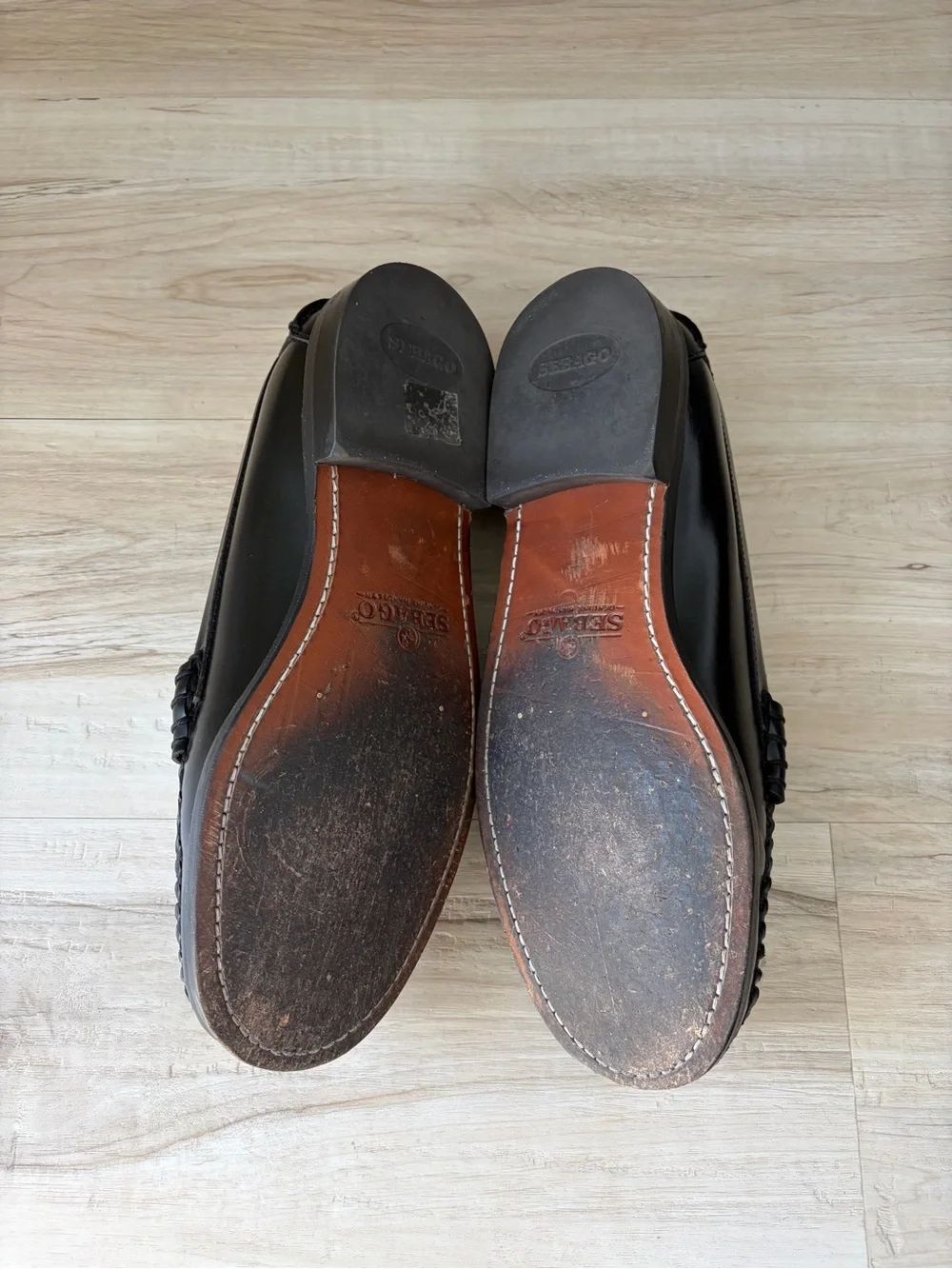 Sebago Black Penny Loafers US9